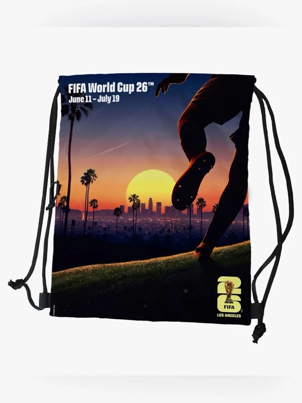 Official FIFA World Cup 2026 Los Angeles Host City Drawstring Bag NWT Licensed
